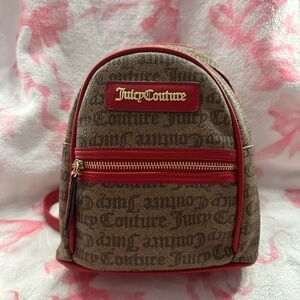 Juicy Couture Brown and Red Mini Backpack